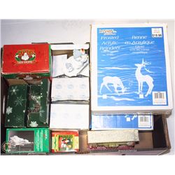 LOT OF CHRISTMAS DECORATIONS (12 BOXES)