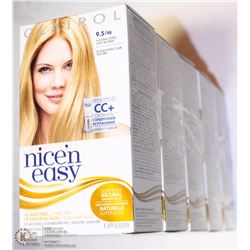 LOT OF 5 CLAIROL NICE'N'EASY #9.5 NATURAL BLONDE