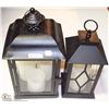 Image 1 : LOT OF 2 LANTERNS WITH BATTERY CANDLES 16" & 13"
