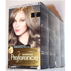 LOT OF 4 LOREAL SUPERIOR HAIR COLOR #17 &#18,