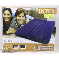 INTEX CLASSIC DOWNY AIR MATTRESS,QUEEN SIZE