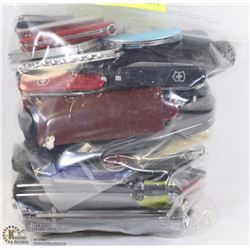 BAG OF ASSORTED POCKET KNIVES