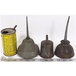 LOT OF 4 SMALL OIL CANS