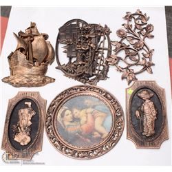 LOT OF COPPERTONE WALL HANGINGS