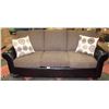 Image 3 : NEW TWO TONE BLK AND SAGE SOFA SET WITH ACCENT
