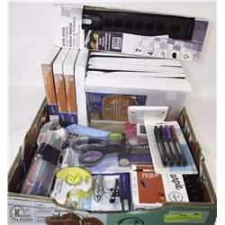 XL FLAT OF NEW OFFICE SUPPLIES,PENS,CALULATORS AND