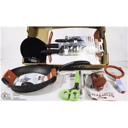 FLAT WITH 3 THE ROCK KNIVES,2 CUTTING BOARDS AND