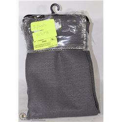 HOMETRENDS ROD POCKET CURTAINS, GREY, 2 PANELS