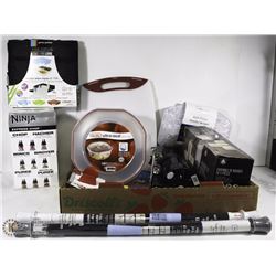 XLARGE FLAT OF KITCHEN AIDS, NINJA BLENDER, CANDLE