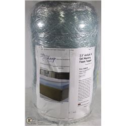 NEW NATURES SLEEP 2.5" GEL MEMORY FOAM TOPPER