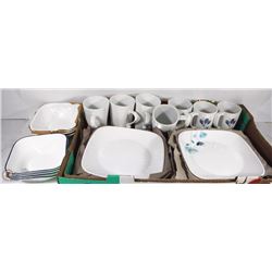 XLARGE FLAT OF ASSORTED NEW CORELLE DISH SETS