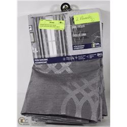 HOMETRENDS NEW ROD CURTAINS, DECORATIVE GREY