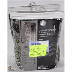 HOMETRENDS GROMMET CURTAINS, SAMANTHA COLOUR