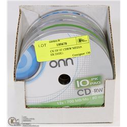 BULK PACK OF 60 CDRW MEDIA COMPUTER DISKS