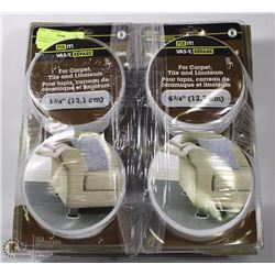 BUNDLE OF 4 PCKS OF FURNITURE SLIDERS, 32 TOTAL