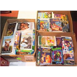 LOT OF 138 ASSORTED VHS KIDS MOVIES (MOSTLY DISNEY