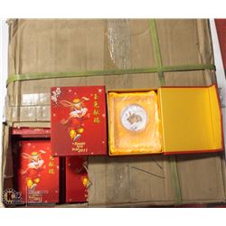 LARGE CASE WITH 96 YEAR OF THE RABBIT COLLECTOR