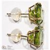Image 2 : 15) 14K YELLOW GOLD PERIDOT STUD EARRINGS