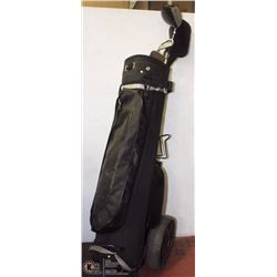 SET OF YOUTH GOLF CLUBS WITH WHEELED GOLF BUDDY