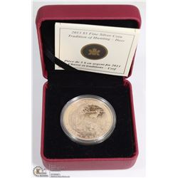 2013 $5 FINE SILVER HUNTING-DEER