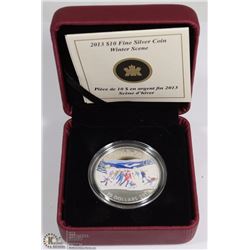 2013 $10 FINE SILVER WINTER SCENE