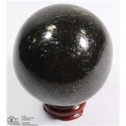 #120-NATURAL BLACK AGATE SPHERE BALL