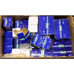 BOX OF PASSAGE HANDLES AND DEADBOLTS