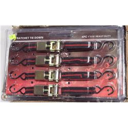 PACK OF 4 NEW RATCHET STRAPS