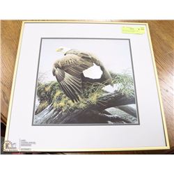 BALD EAGLE  BY ROBERT BATEMAN MATTED AND FRAMED