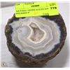Image 1 : NATURAL GEODE SLICED AND POLISHED 4"