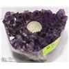 Image 1 : LARGE AMETHYST AND CRYSTAL CLUSTER TEA LIGHT