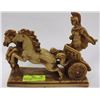 Image 1 : ROMAN LEGIONAIRE & CHARIOT STATUE 10"X8"