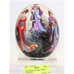 AUTHENTIC HAND PAINTED & SIGNED OSTRICH EGG