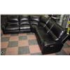 Image 2 : BLACK LEATHERETTE ELECTRIC RECLINING SECTIONAL