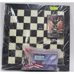 NEW DELUXE MATCH CHESSBOARD 22" WITH TIMER ETC