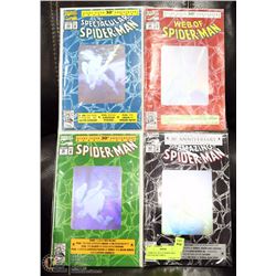 COMPLETE SET OF 4 SPIDER-MAN HOLOGRAM COMICS