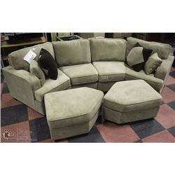 NEW 4 PC MUSHROOM TONE SOFT FEEL SECTIONAL WITH
