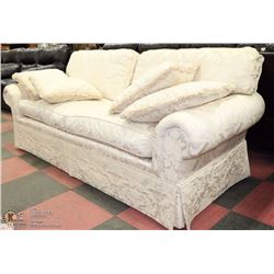 ESTATE IVORY COLOR SOFA WITH MANY THROW CUSHIONS