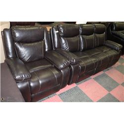 NEW SALEM RECLINING DROP DOWN CONSOLE 74" SOFA