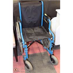 WHEEL CHAIR WITH 16" WHEELS.