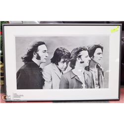 LARGE BEATLES FRAMED PRINT. 39X26