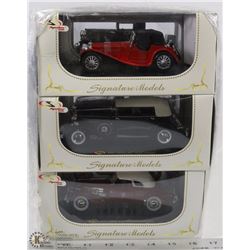 LOT OF NEW SIGNATURE MODEL CARS INCL 1939 JAGUAR