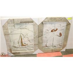 PAIR OF NEW MODERN WALL ART PIECES