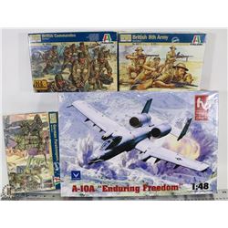 LOT OF 4 NEW WAR MODEL KITS
