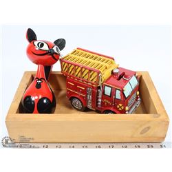 PAIR OF UNIQUE COIN BANKS.