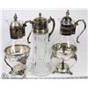Image 1 : SET OF 3 VINTAGE SILVER PLATED BEVERAGE CARAFES