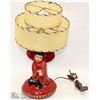 Image 1 : MID CENTURY ASIAN LADY CHALKWARE ELECTRIC LAMP