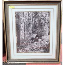VINTAGE FRAMED FORSETRY PICTURE 29X34