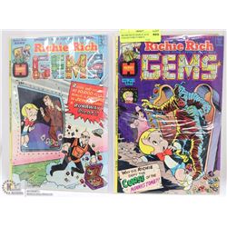 RICHIE RICH GEMS #1 & #2 COLLECTORS COMICS.
