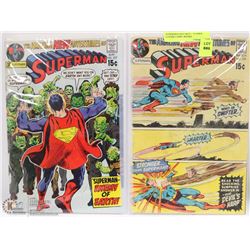 SUPERMAN #235 &237 - 15 CENT COVER COMIC BOOKS.